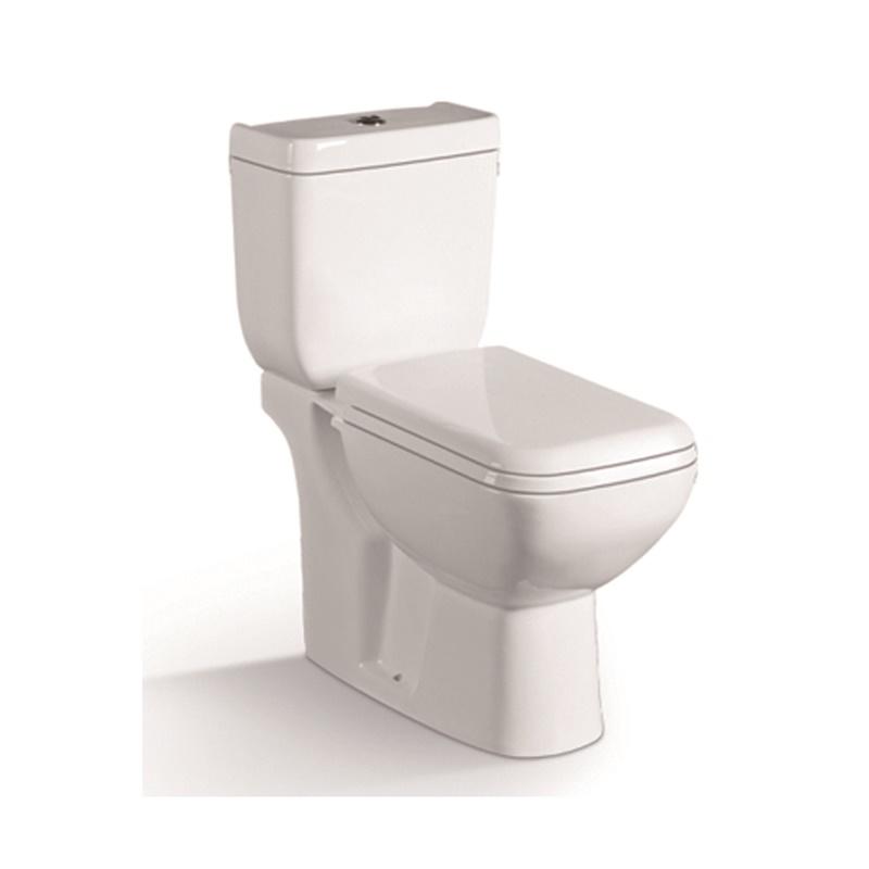 YS22212S Retro design 2-delig keramisch toilet, kortgekoppeld P-trap diepspoeltoilet;