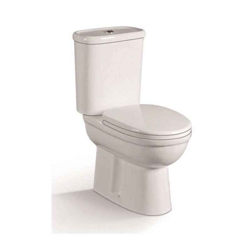 YS22215S Retro design 2-delig keramisch toilet, kortgekoppeld P-trap diepspoeltoilet;