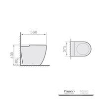 YS22239F Enkelstaand keramisch toilet, diepspoeltoilet met P-trap;