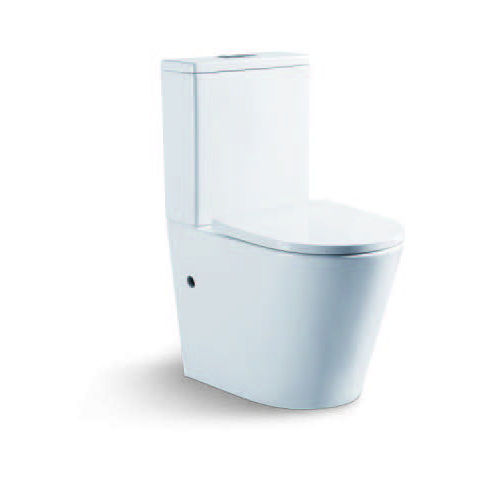 YS22268P 2-delig keramisch toilet zonder spoelrand, diepspoeltoilet met P-trap;