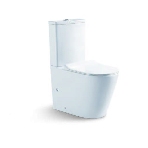 YS22268P 2-delig keramisch toilet zonder spoelrand, diepspoeltoilet met P-trap;