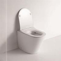YS22268F Enkelstaand keramisch toilet, randloos, diepspoeltoilet met P-trap;