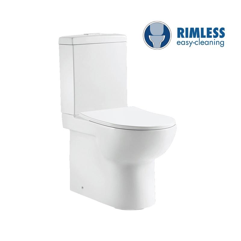 YS22275 2-delig spoelrandloos keramisch toilet, P-trap diepspoeltoilet;