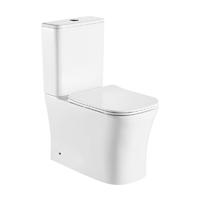 YS22291P2 2-delig spoelrandloos keramisch toilet, P-trap diepspoeltoilet;