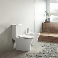 YS22294P 2-delig spoelrandloos keramisch toilet, P-trap diepspoeltoilet;
