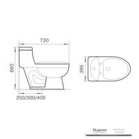 YS24206 Keramisch toilet uit één stuk, met sifon;