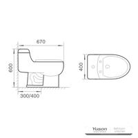 YS24257 Keramisch toilet uit één stuk, sifonisch;