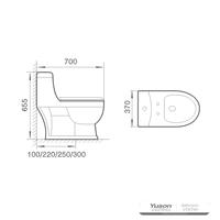 YS24258 Keramisch toilet uit één stuk, sifonisch;
