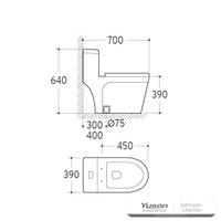 YS24286 Keramisch toilet uit één stuk, sifonisch;