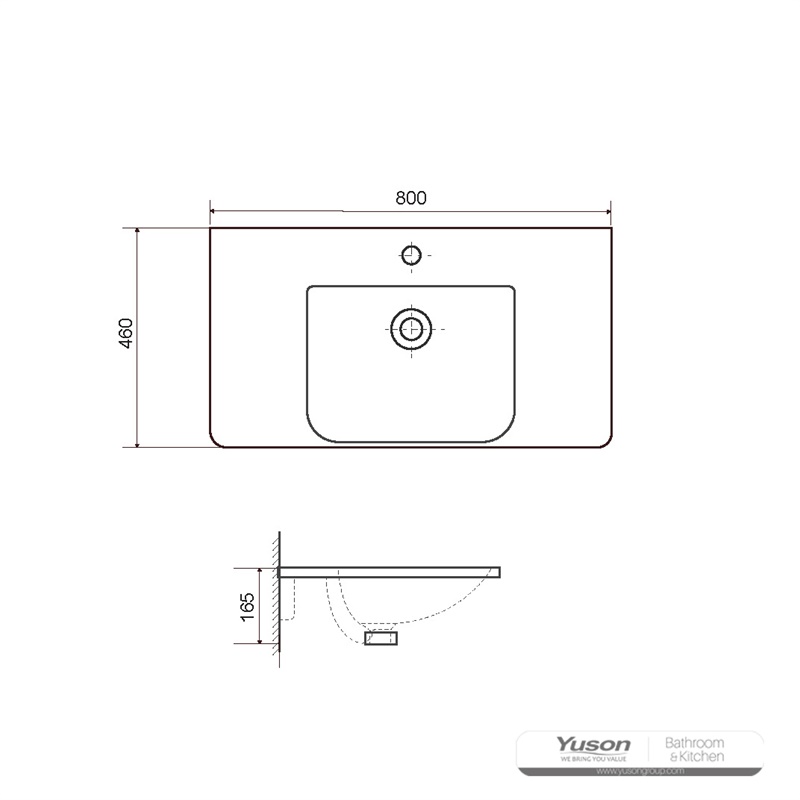 YS27307-80 Keramische wastafel, wastafel, toiletgootsteen;