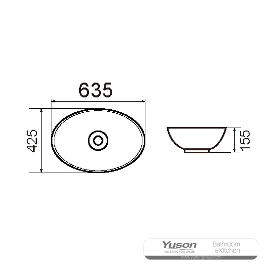 YS28416 Keramische bovenbouwwastafel, artistieke wastafel, keramische wastafel;