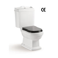 YS22209S Retro design 2-delig keramisch toilet, kortgekoppeld P-trap diepspoeltoilet;