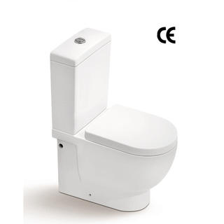 YS22214P 2-delig keramisch toilet, kortgekoppeld P-sifon diepspoeltoilet;