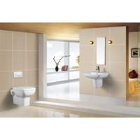 YS22240S Retro design 2-delig keramisch toilet, kortgekoppeld P-trap diepspoeltoilet;
