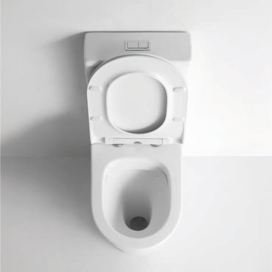 YS22268P 2-delig keramisch toilet zonder spoelrand, diepspoeltoilet met P-trap;