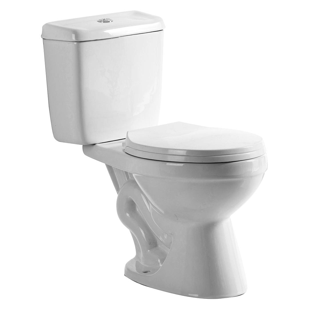 YS22235 2-delig keramisch toilet, kortgekoppeld sifontoilet met sifon;