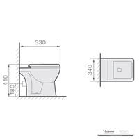 YS22212F Enkelstaand keramisch toilet, P-sifon diepspoeltoilet;