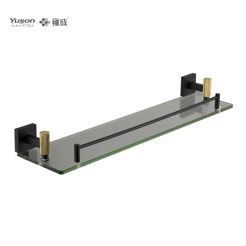 12387 Strakke badkameraccessoires, handdoekplanken, opbergplank, glazen plank, gehard glas, wandmontage (Serie 12300)