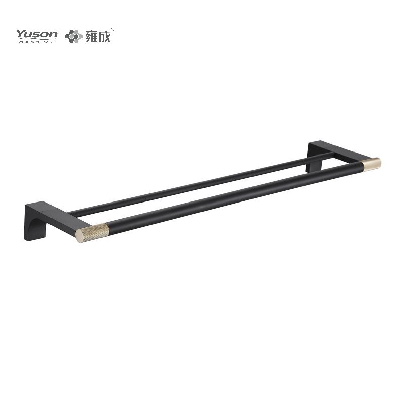 12424D Strakke badkameraccessoires, 2-polige handdoekstangen, 24”, Handdoekhouder, Zink/Messing/SUS Handdoekhouder, wandmontage (Serie 12400)