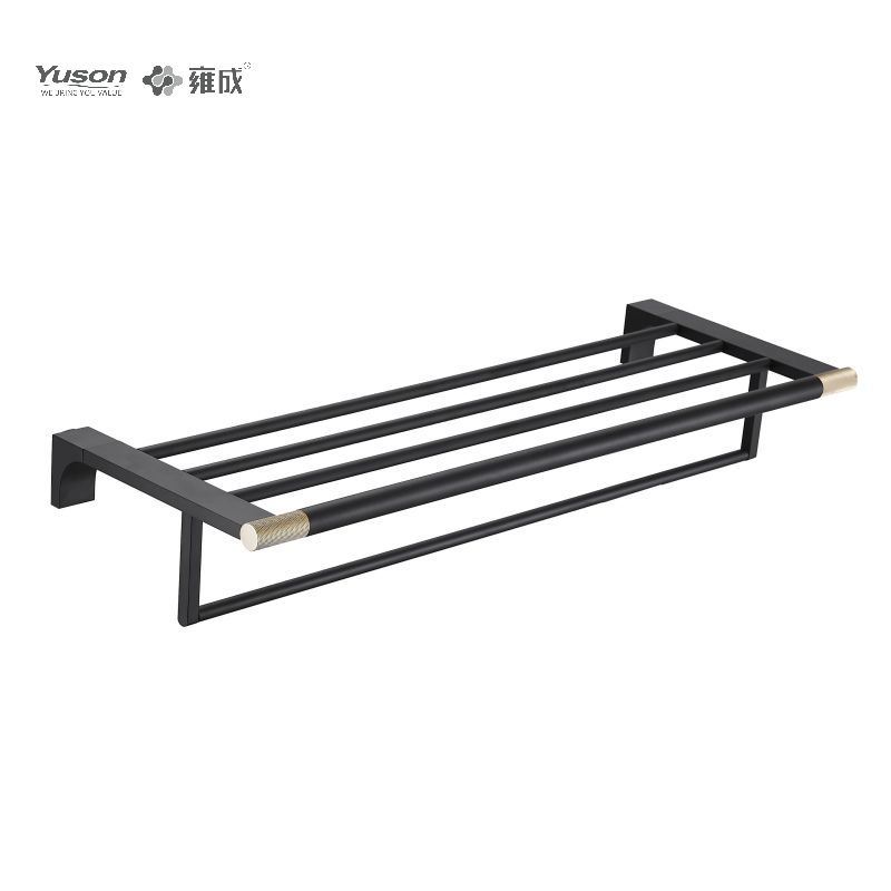 12462 Strak Badkameraccessoires, Handdoekplanken, Handdoekrek, Zink/Messing/SUS Handdoekhouder, wandmontage (Serie 12400)