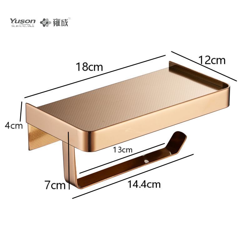 12686B Strak Badkameraccessoires, Toiletrolhouder, Zink/Messing/SUS Toiletpapierrolhouder, wandmontage (Serie 12600)