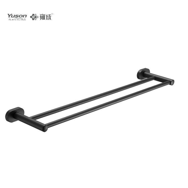 13324D Strakke badkameraccessoires, 2-polige handdoekstangen, 24”, Handdoekhouder, Zink/Messing/SUS Handdoekhouder, wandmontage (Serie 13300)