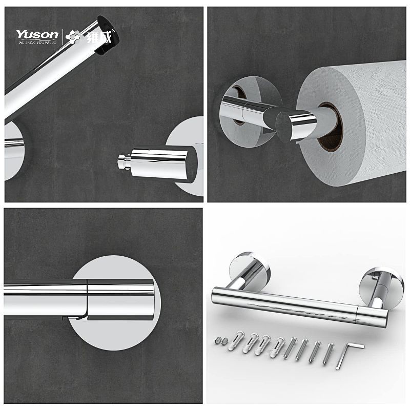 19286P Strakke badkameraccessoires, toiletrolhouder, zink/messing/SUS toiletpapierrolhouder, wandmontage (Serie 19200)