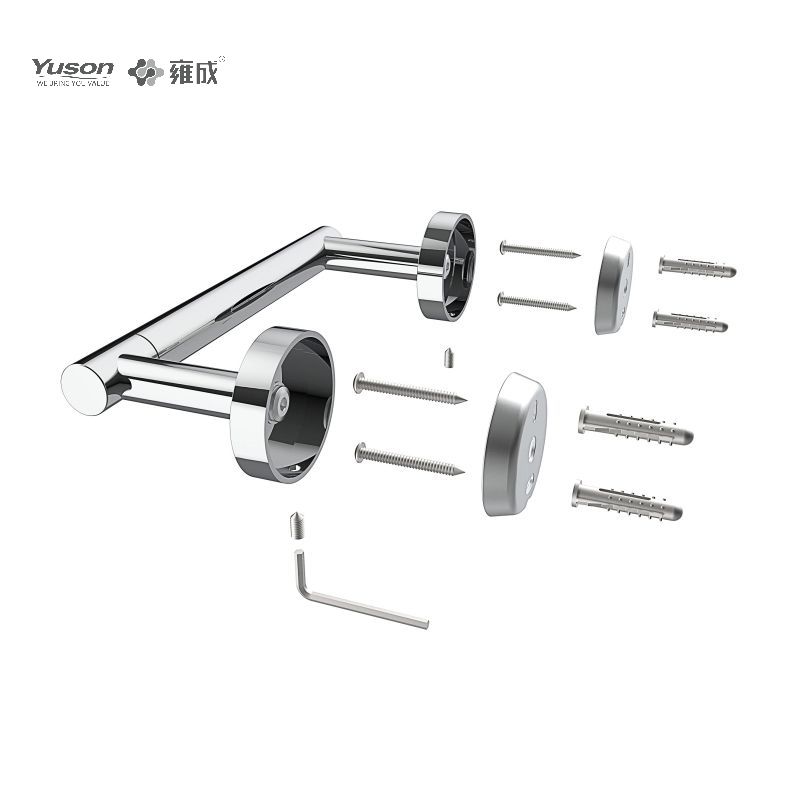 19286P Strakke badkameraccessoires, toiletrolhouder, zink/messing/SUS toiletpapierrolhouder, wandmontage (Serie 19200)