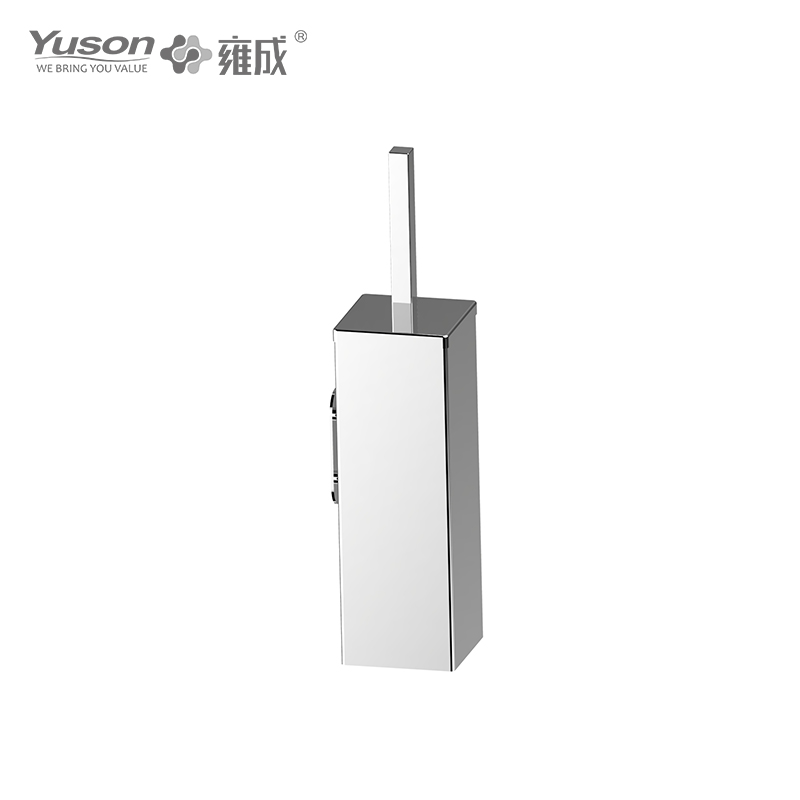 27190B Strakke badkameraccessoires, toiletborstel met beker van mat/gehard glas, zink/messing/SUS toiletborstel, wandmontage (serie 27100)