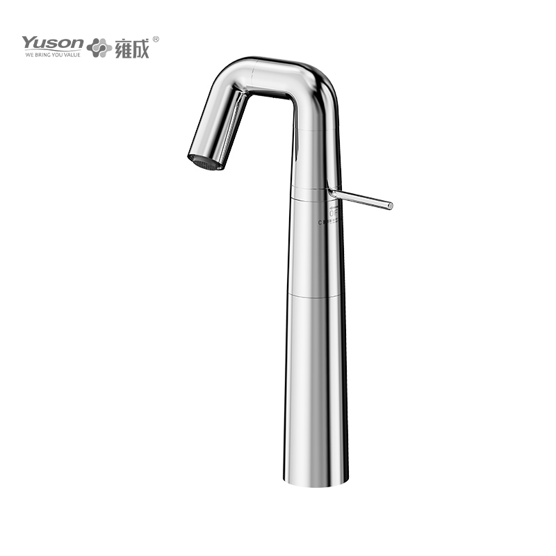2047-33 Messing Kraan Eengreeps Badrandcombinatie warm en koud water Hoge wastafelmengkraan
